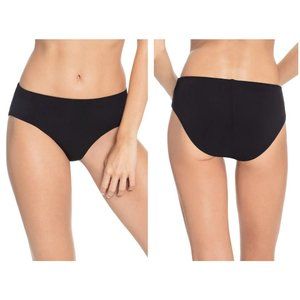 NWOT Robin Piccone Ava High Waist Bikini Bottoms 221769 Black Small